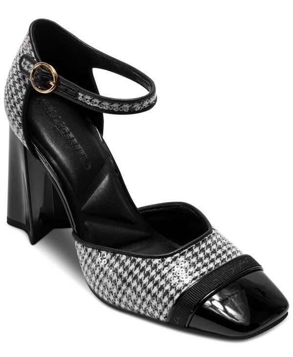 カール ラガーフェルド レディース シューズ パンプス ヒール KARL LAGERFELD PARIS Women's Sapphira High Heel Pumps Black/White ホワイト|ReVida 店