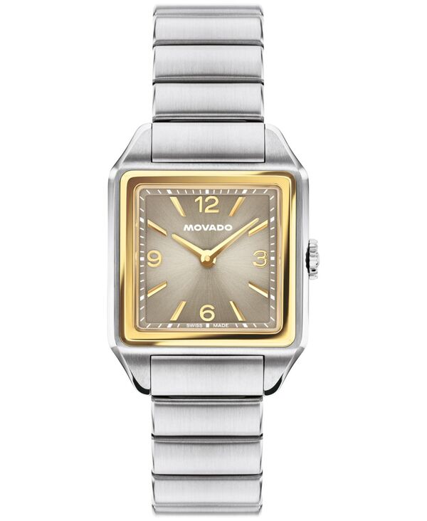 モバド レディース アクセサリー 腕時計 Tシャツ Movado Women's 1917 Swiss Quartz Stainless Steel Watch 25 X 34.1mm Gray Dial グレー