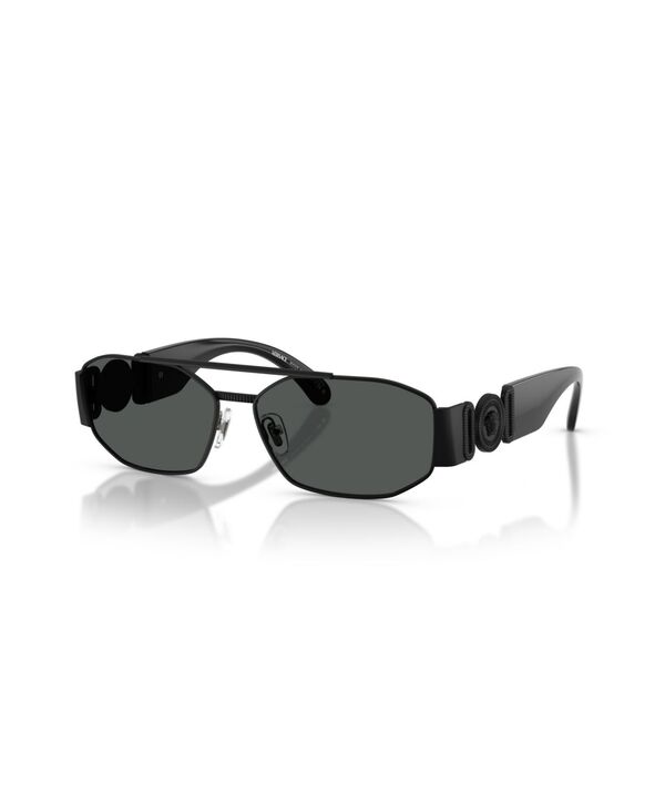 ヴェルサーチ メンズ 付属物 サングラス・アイウェア Versace Men\u0027s Geometric Sunglasses VE2287 Matte Black Gray 黒いこと