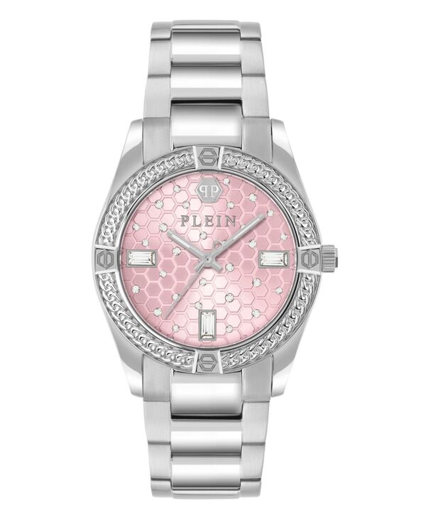 フィリッププレイン レディース アクセサリー 腕時計 Tシャツ Philipp Plein Women's Silver Stainless Steel Watch 36mm Silver シルバー