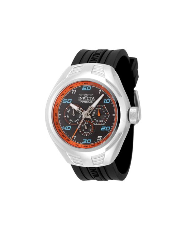 インビクタ メンズ アクセサリー 腕時計 Men's 47725 Invicta Racing Quartz Chronograph Orange Black Dial Watch Black ブラック