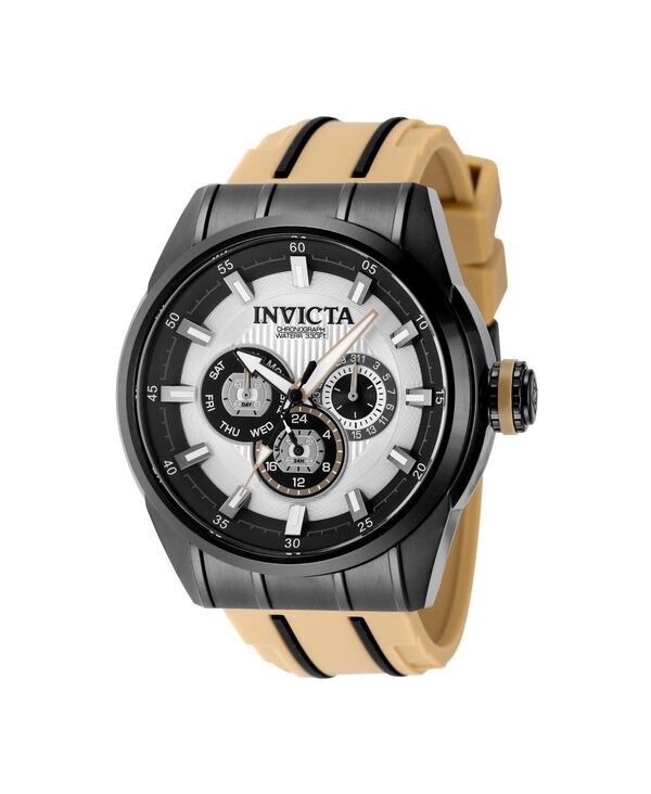 インビクタ メンズ アクセサリー 腕時計 Invicta Men's 49053 Speedway Quartz Chronograph Silver Black Dial Watch Brown ブラウン