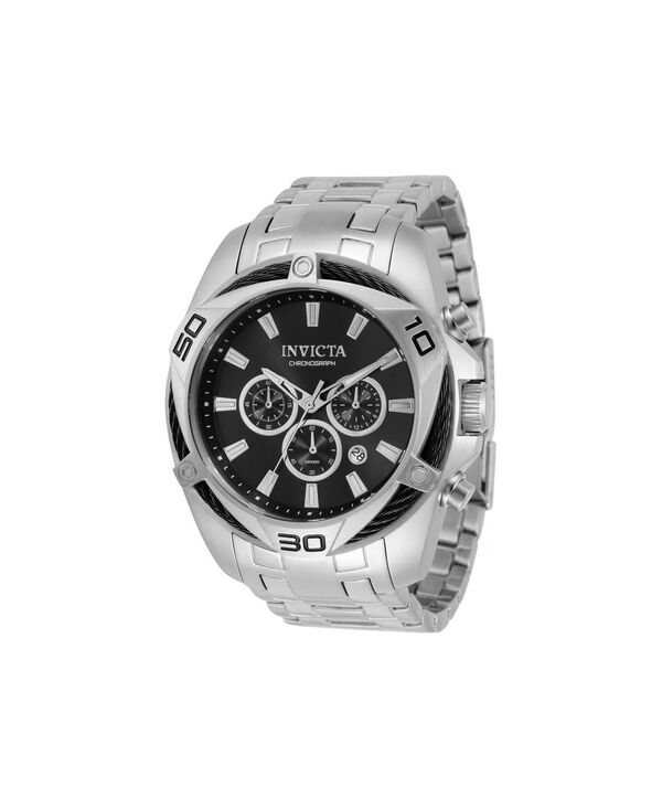 インビクタ メンズ アクセサリー 腕時計 Invicta Men 32372 Bolt Quartz Chronograph Black Dial Watch Silver シルバー