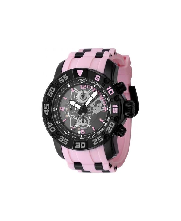 インビクタ メンズ アクセサリー 腕時計 Men's 48061 Invicta Racing Quartz Multifunction Black Dial Watch Pink ピンク