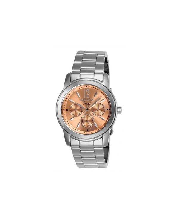 インビクタ レディース アクセサリー 腕時計 Invicta Women's 0462 Angel Quartz Chronograph Rose Gold Dial Watch Silver シルバー