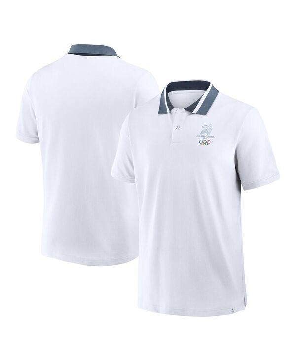 ファナティクス メンズ トップス スポーツシャツ Fanatics Men\u0027s White Milano Cortina 2026 Winter Olympics Tipped Polo Shirt White Blue 白いこと