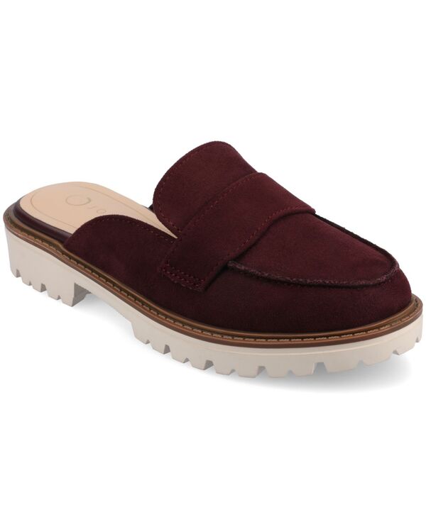 【送料無料】 ジュルネ コレクション レディース パンプス シューズ Women's Miycah Lug Sole Slip On Mules Oxblood画像
