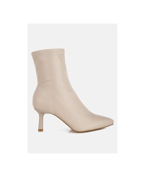 ロンドンラグ レディース シューズ ブーツ・レインブーツ ヒール London Rag Womens Pumila Stiletto Heel Sock Boots Light beige ベージュ