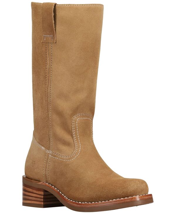 フライ レディース シューズ ブーツ・レインブーツ トール スエード ブーツ Frye Women's Campus 12R Suede Tall Boots Tan Buck Suede タン