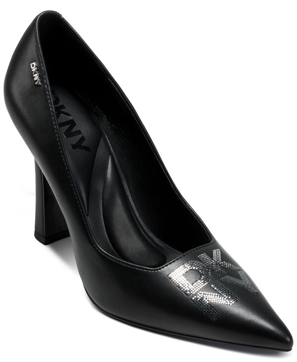 ダナ キャラン ニューヨーク州 レディース シューズ パンプス スパンコール ロゴタイプ 踵 DKNY Women\u0027s Cinthia Sequin Logo Heel Pumps Black 黒いこと