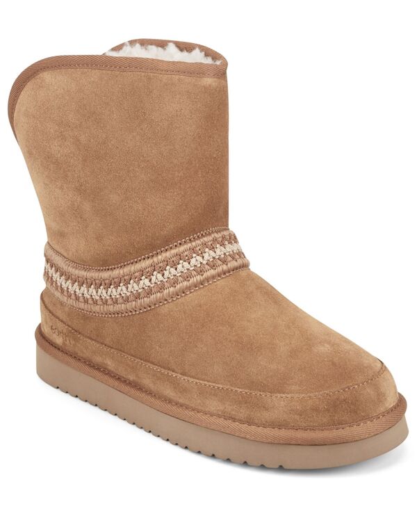 アース レディース シューズ ブーツ・レインブーツ アンクル ブーツ Earth Women's Wynni Cozy Slip-On Ankle Booties Medium Brown Suede ブラウン