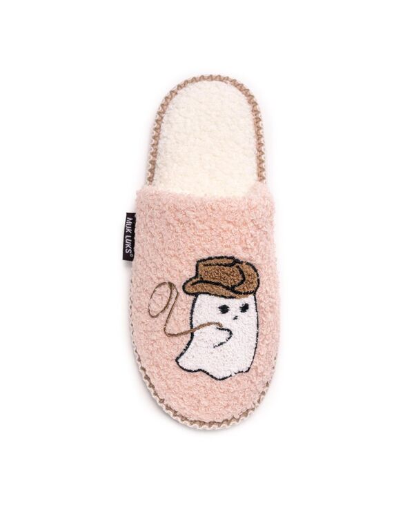 ムクルクス レディース シューズ ブーツ・レインブーツ MUK LUKS Women's Novelty Punch Needle Fall Scuff Slipper Cowgirl ghost