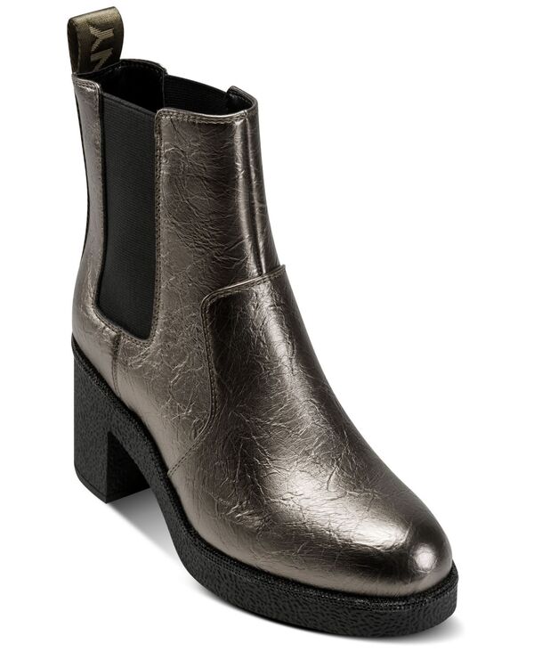 ダナ キャラン ニューヨーク レディース シューズ ブーツ・レインブーツ Tシャツ ブーツ ヒール DKNY Women's Teenie Block Heel Booties Ash アッシュ