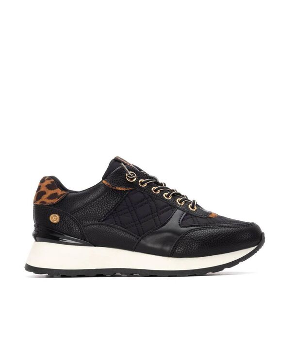 キシタイ レディース シューズ スニーカー レース Women Lace-Up Casual Sneakers By XTI Black ブラック