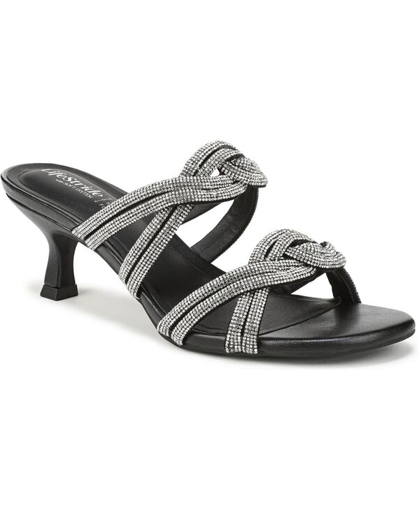 ライフストライド レディース シューズ サンダル LifeStride Women's Night-Out Slide Sandals Black Faux Leather ブラック