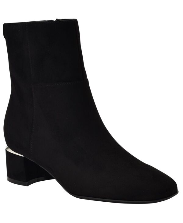 カルバンクライン レディース シューズ ブーツ・レインブーツ アンクル ブーツ ヒール Calvin Klein Women's Parry Block Heel Ankle Booties Black Suede ブラック