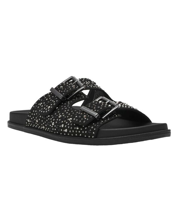 ワイルド ペアー レディース シューズ サンダル Wild Pair Women's Maagda Double Band Flat Sandals Black ブラック