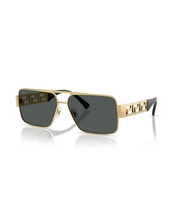ヴェルサーチ メンズ 添え物 サングラス・アイウェア Versace Men\u0027s Rectangle Sunglasses VE2290 Gold ゴールド