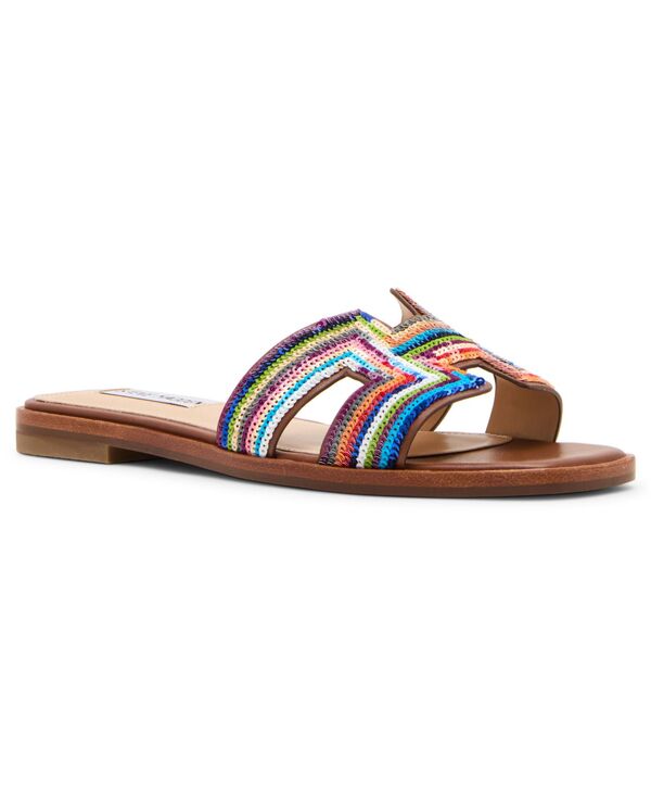 スティーブ マデン レディース シューズ サンダル Steve Madden Women's Hadyn-S Square-Toe Slide Sandals Bright Multi マルチカラー