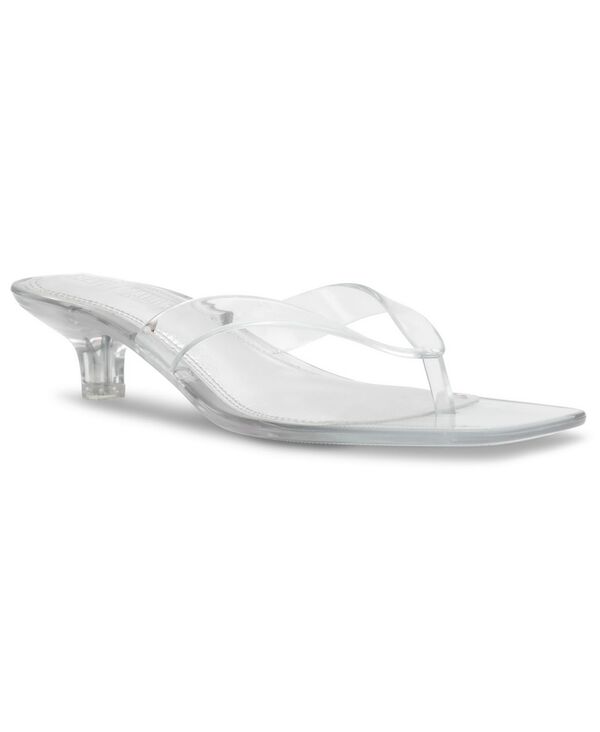 スティーブ マデン レディース シューズ サンダル ヒール Steve Madden Women's Tracie-J Kitten-Heel Jelly Thong Sandals Clear｜ReVida 店