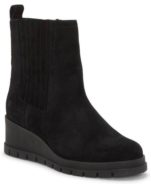 ラッキーブランド レディース シューズ ブーツ・レインブーツ Lucky Brand Women's Sondruh Gore Wedge Booties Black Suede ブラック