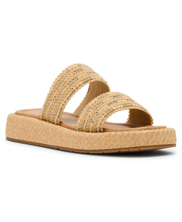 マッデンガール レディース シューズ サンダル Madden Girl Women's Mykonos Raffia Flatform Sandals Tan Raffia タン