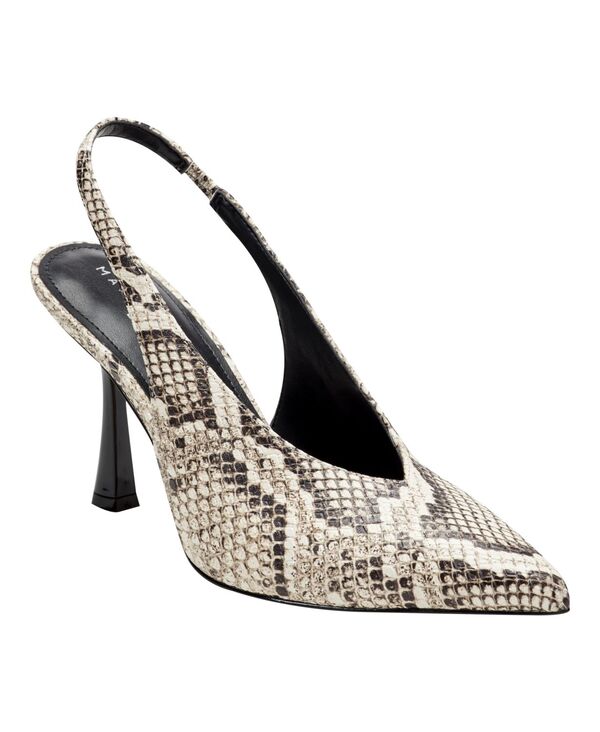 マーク・フィッシャー レディース シューズ パンプス Marc Fisher LTD Women's Esther Slingback Dress Pumps White Snake Multi ホワイト｜ReVida 店