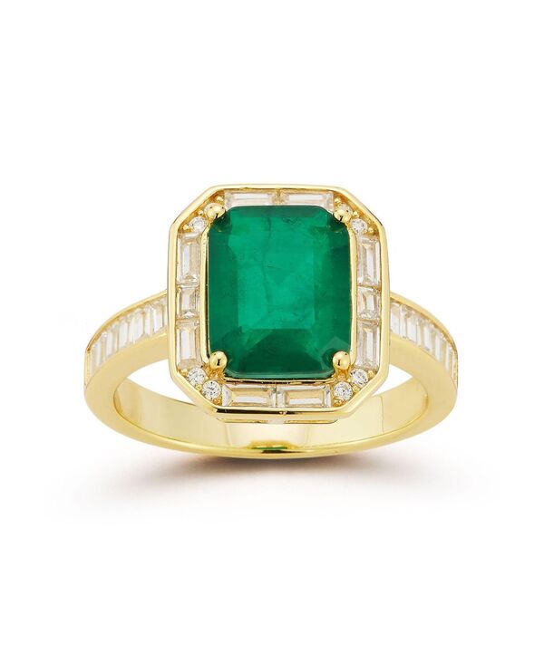 レイチェル ゾー レディース アクセサリー リング Rachel Zoe 14K Gold Plated Sterling Silver Emerald Cut Cocktail Ring Gold ゴールド