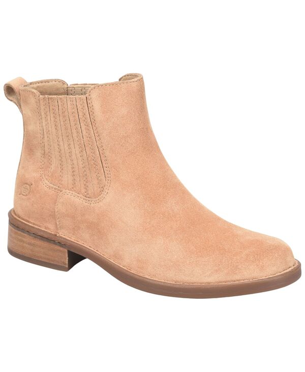 ボーン レディース シューズ ブーツ・レインブーツ アンクル ブーツ Born Women's Cici Slip On Ankle Booties Natural (sand) Suede サンド|ReVida 店