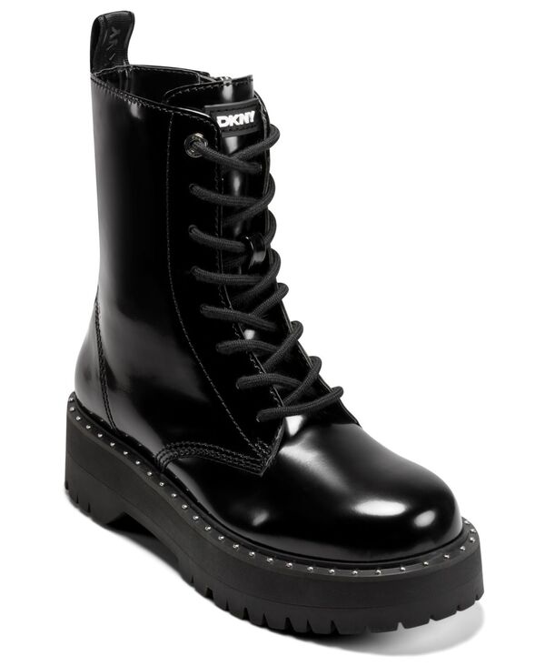 ダナ キャラン ニューヨーク レディース シューズ ブーツ・レインブーツ ヒール DKNY Women's Batu Studs Block Heel Booties Black ブラック|ReVida 店