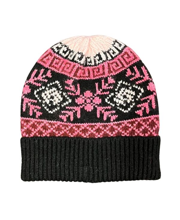 マーカスアドレール レディース アクセサリー 帽子 ニット Marcus Adler Knit Fairisle Beanie Hat Pink ピンク