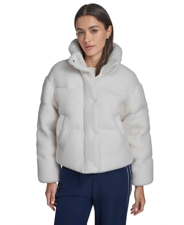 リーバイス レディース アウター パーカー・スウェット ジャケット Levi's Women's Regular Sherpa Western Puffer Jacket Cream クリーム
