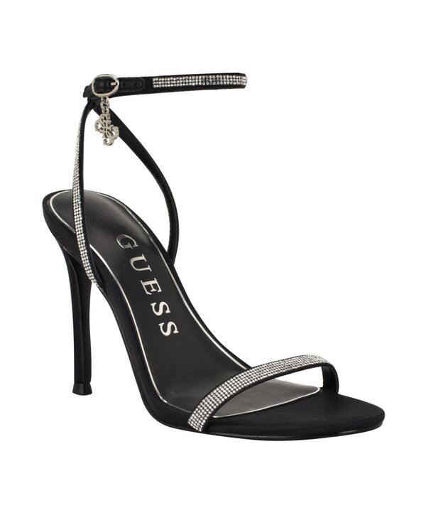ゲス レディース シューズ サンダル GUESS Women's Charmer Embellished Stiletto Dress Sandals Black Rhinestone ブラック|ReVida 店