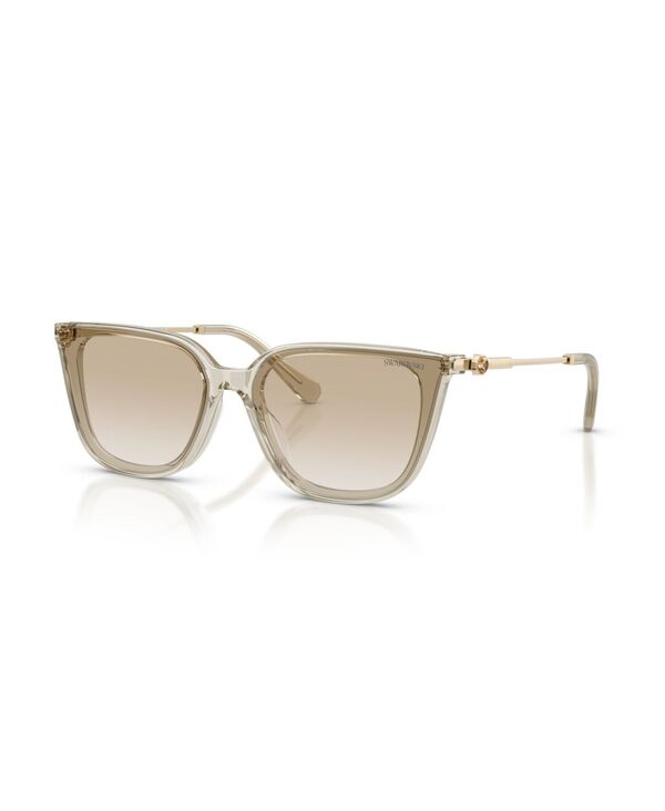 スワロフスキー レディース 付属物 サングラス・アイウェア Swarovski Women\u0027s Square Sunglasses SK6054D Transparent Beige ベージュ バッグ・小物・ブランド雑貨-眼鏡・サングラス-その他