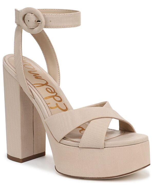 サムエデルマン レディース シューズ サンダル プラットフォーム Sam Edelman Women's Savannah Platform Dress Sandals Honey Sand Satin Fabric サンド