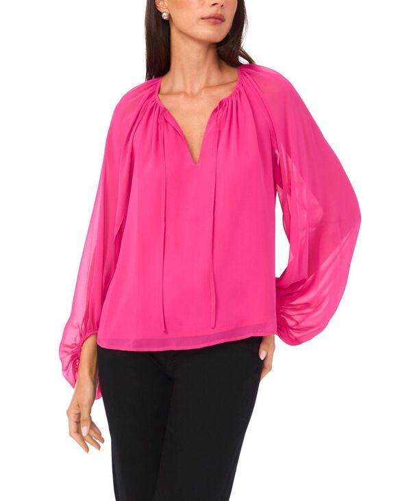 ヴィンスカムート レディース トップス シャツ Vネック バルーンスリーブ Vince Camuto Women's Balloon Sleeve V-Neck Top Wild Petunia 8,626円