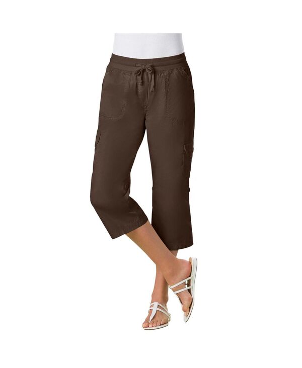 ウーマン ウィズイン レディース ボトムス カジュアルパンツ キャップ Woman Within Women's Within Convertible Length Cargo Capri/Bermuda Chocolate チョコレート
