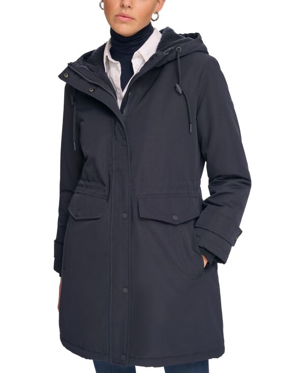 カルバンクライン レディース アウター ジャケット・ブルゾン コート Calvin Klein Women's Hooded Anorak Coat Navy ネイビー
