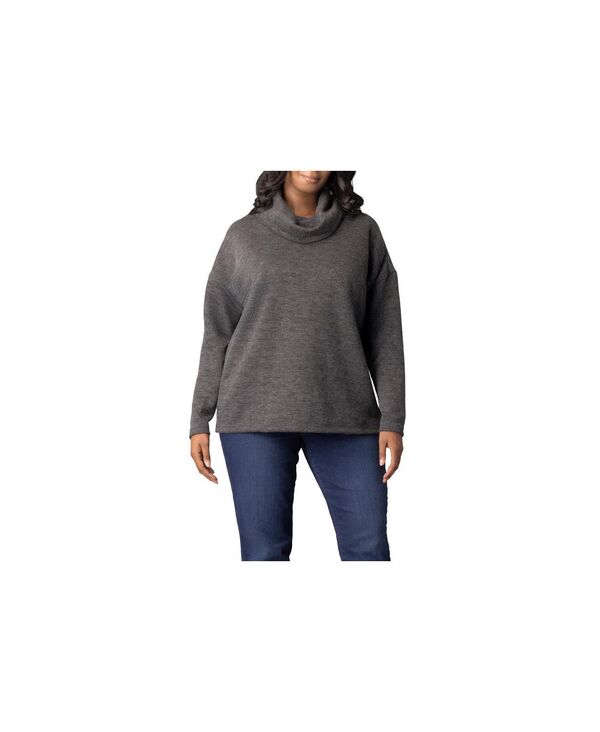 キヨナ レディース アウター ニット・セーター タートルネック プラスサイズ セーター Kiyonna Plus Size Astrid Turtleneck Sweater Graphite grey グラファイト