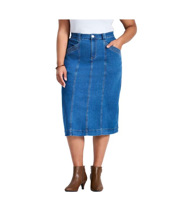 アベニュー レディース ボトムス スカート デニム AVENUE Women's Taylah Denim Skirt Mid wash デニム