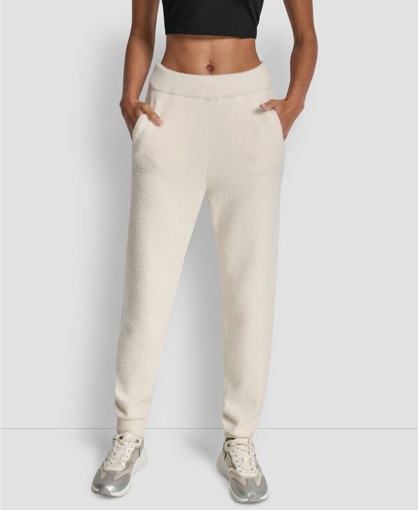 ダナ キャラン ニューヨーク レディース ボトムス カジュアルパンツ DKNY Women Feather Yarn Tonal Jogger Eggnog