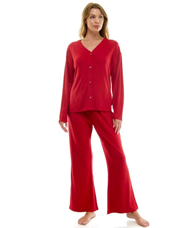 シンシアリージュルズ レディース アンダーウェア ナイトウェア Sincerely Jules Women's 3-Piece Pointelle Set Wine ワイン