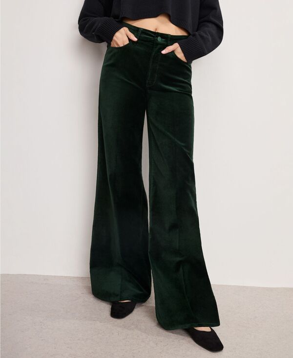 グッドアメリカン レディース ボトムス デニムパンツ プラスサイズ ベルベット ジーンズ Good American Women's Velvet Good Waist High Rise Palazzo Jeans Regular & Plus Size Pine Green グリーン 16,436円