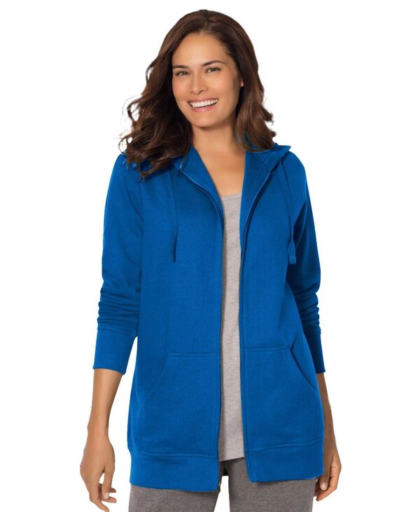 ウーマン ウィズイン レディース アウター パーカー・スウェット プラスサイズ フリース パーカー Woman Within Plus Size Within Better Fleece Zip-Front Hoodie Bright cobalt コバルト 10,136円