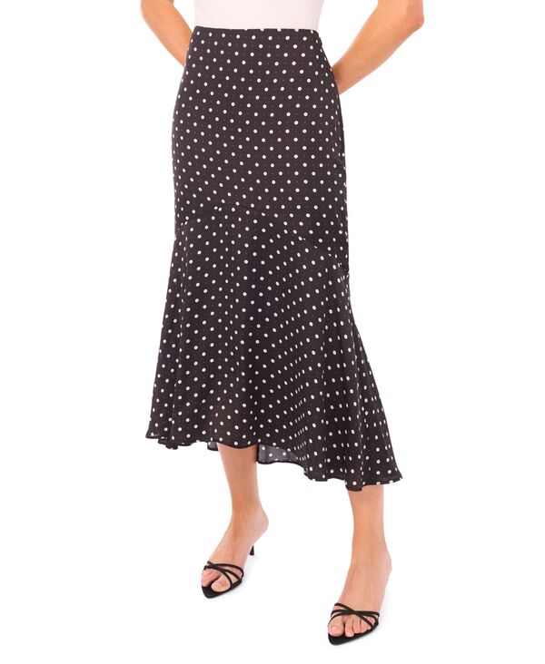 セセ レディース ボトムス スカート A ライン ミディ CeCe Women's Flouncy Flowy Hem A-line Midi Skirt Rich Black ブラック