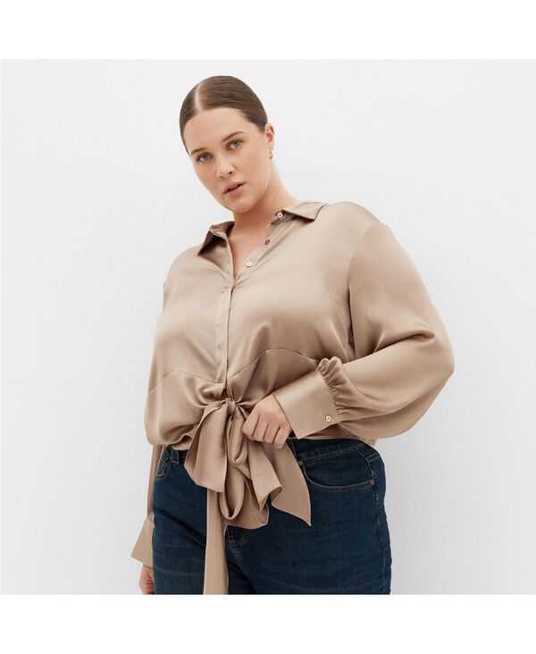 シティーシック レディース トップス シャツ CITY CHIC Women's Ellie Shirt Taupe トープ｜ReVida 店 10,636円
