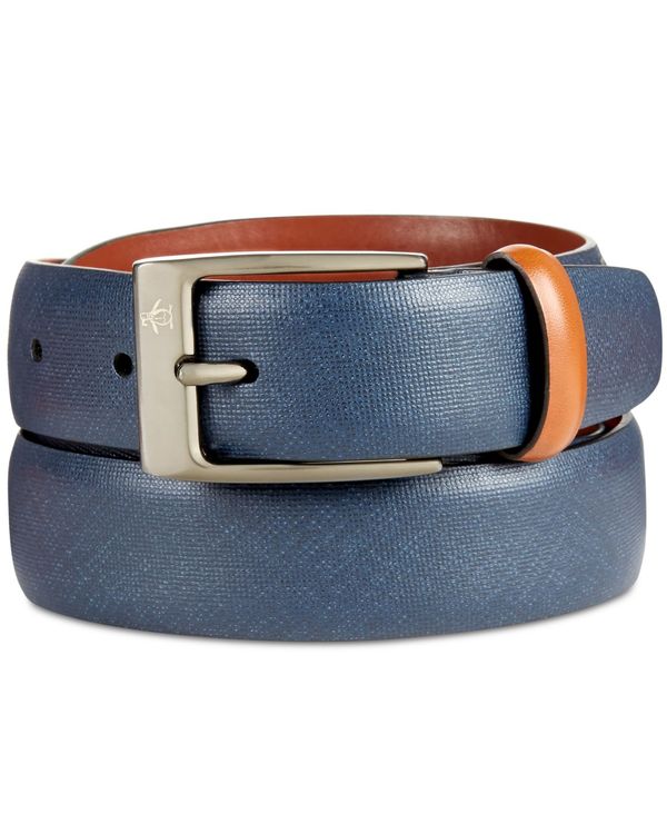 オリジナルペンギン メンズ ベルト アクセサリー Men's Sun Tanned Leather Belt Navy