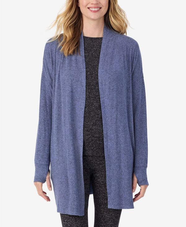 クドルドッズ レディース トップス シャツ ニット Cuddl Duds Women's SoftKnit Wrap Top Mid/blue ブルー