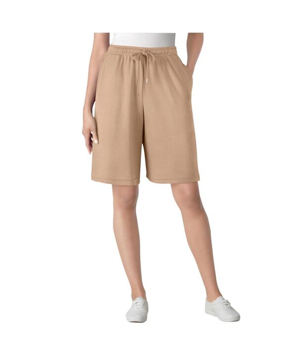 ウーマン ウィズイン レディース ボトムス ハーフパンツ・ショーツ プラスサイズ ニット Woman Within Plus Size Sport Knit Short New khaki カーキ