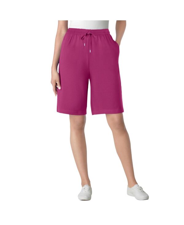 ウーマン ウィズイン レディース ボトムス ハーフパンツ・ショーツ プラスサイズ ニット Woman Within Plus Size Sport Knit Short Raspberry